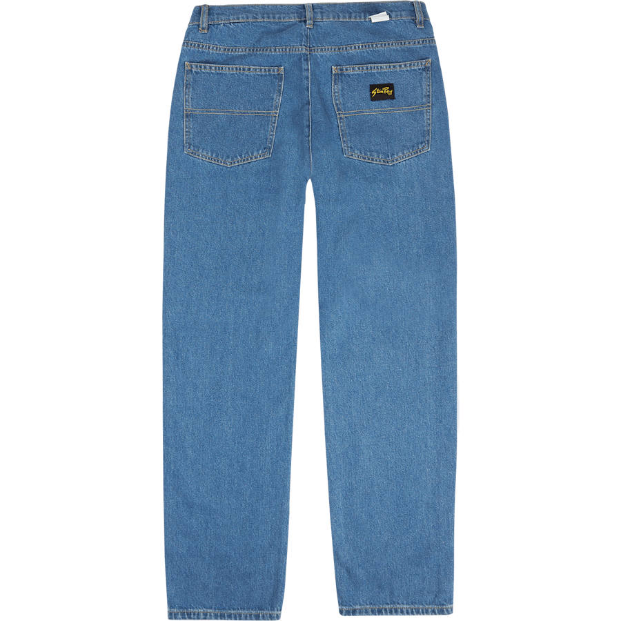 5 Pocket Straight Mid Stonewash Denim