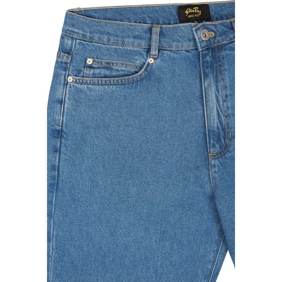 5 Pocket Straight Mid Stonewash Denim