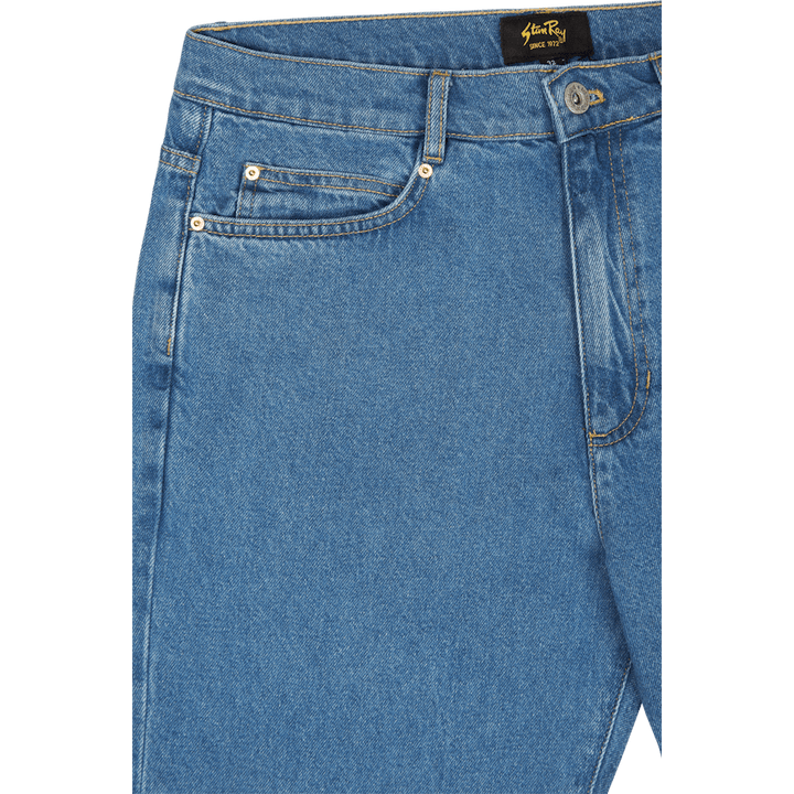 5 Pocket Straight Mid Stonewash Denim