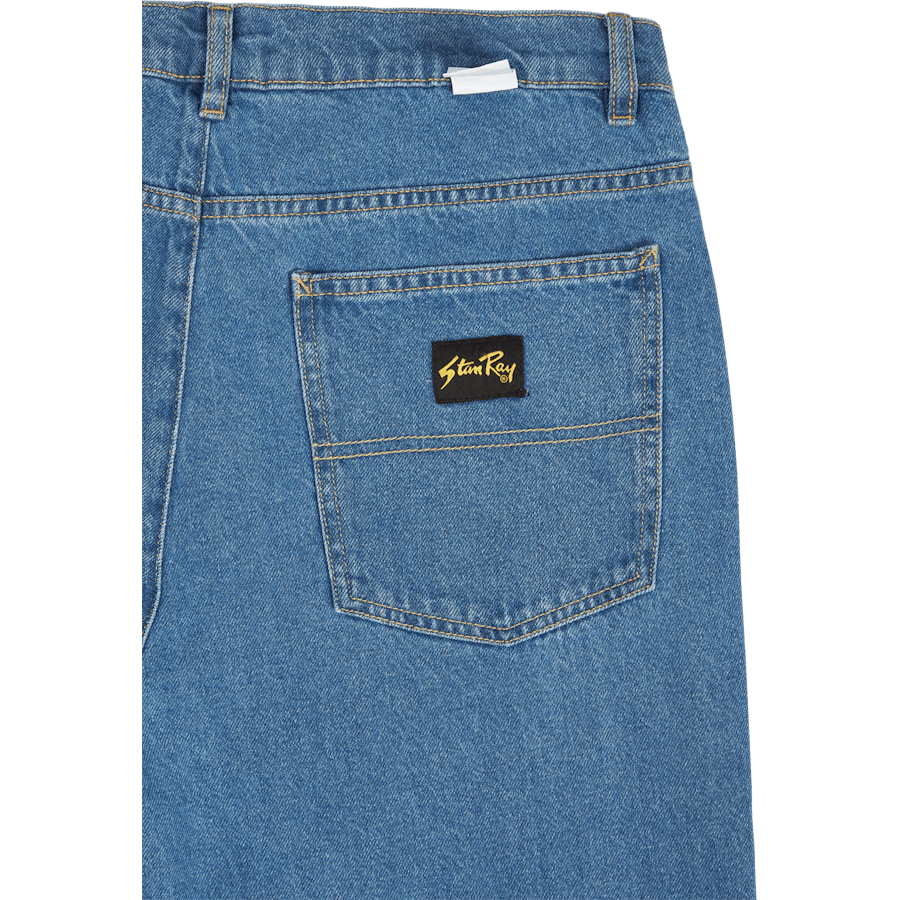 5 Pocket Straight Mid Stonewash Denim