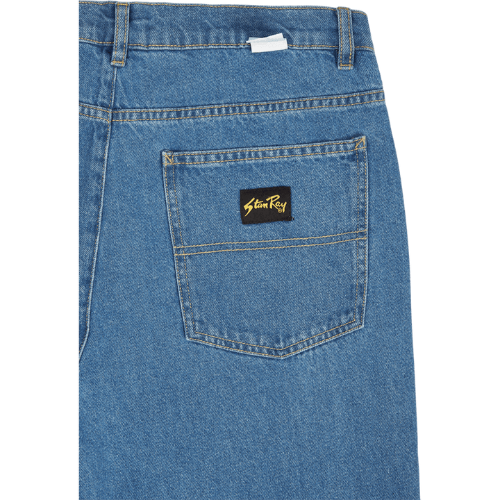 5 Pocket Straight Mid Stonewash Denim