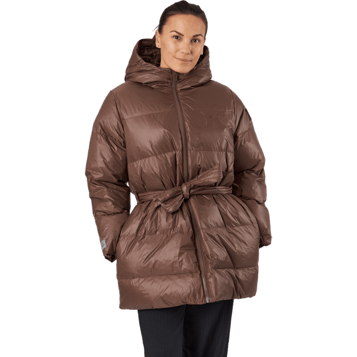 Manteau mi-long ceinturé Écorce foncée