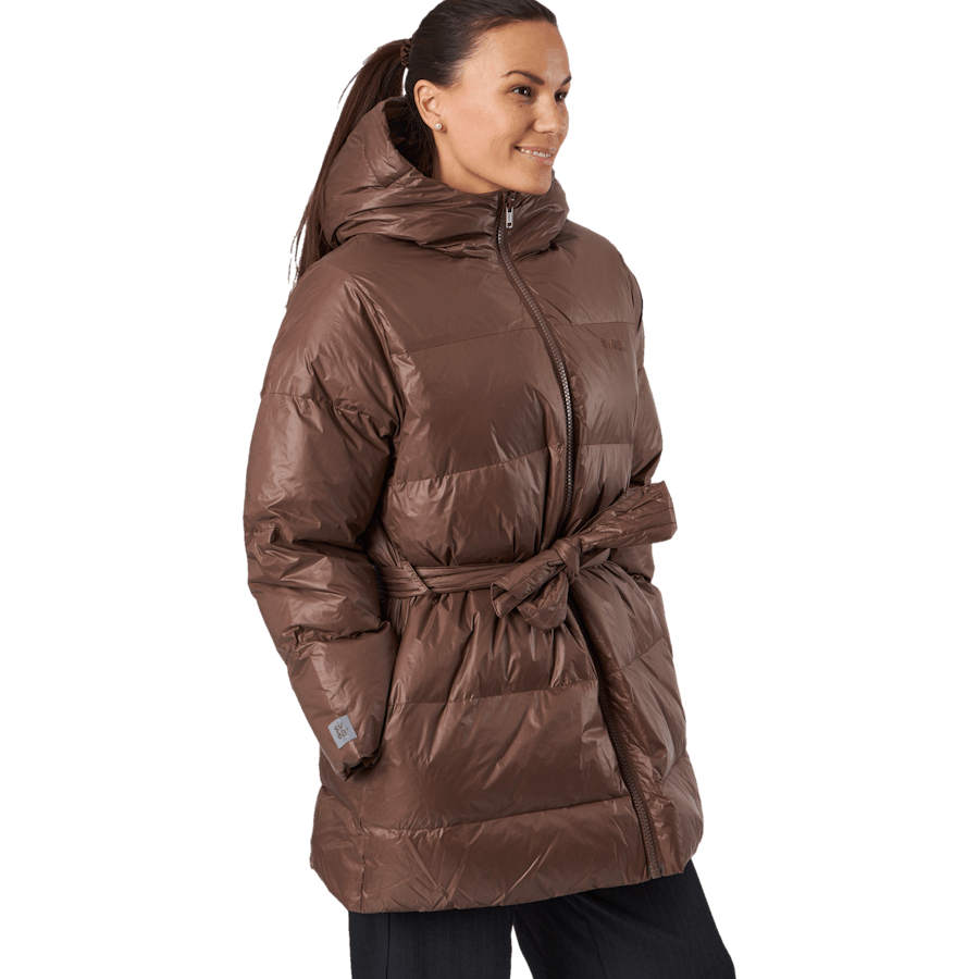 Manteau mi-long ceinturé Écorce foncée