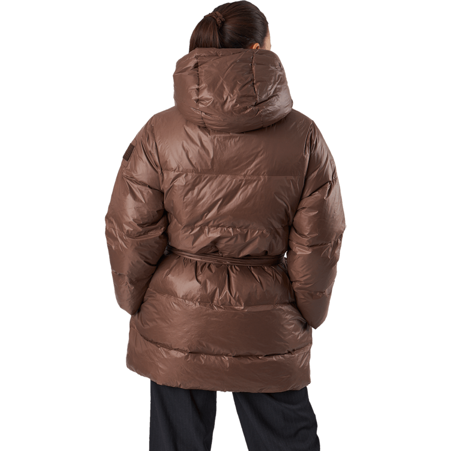 Manteau mi-long ceinturé Écorce foncée