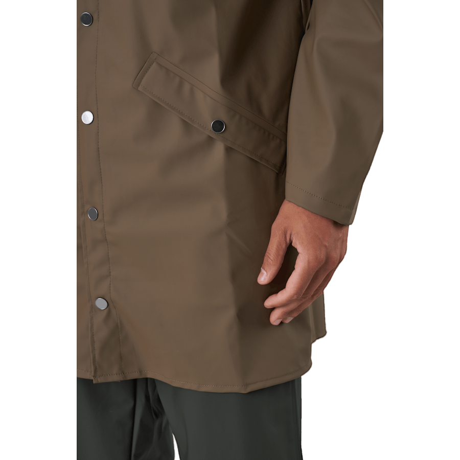 Rains Long Jacket Wood