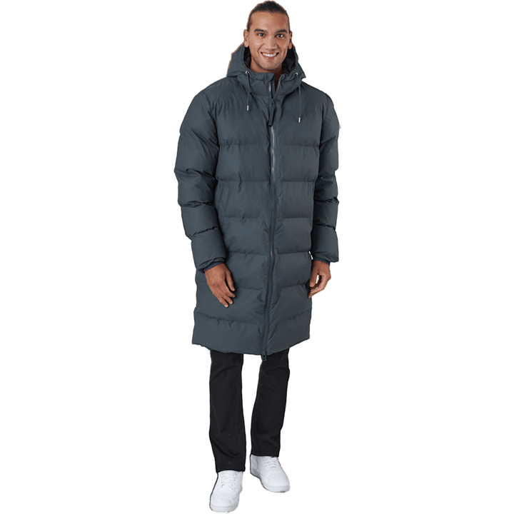 Rains Long Puffer Jacket Slate