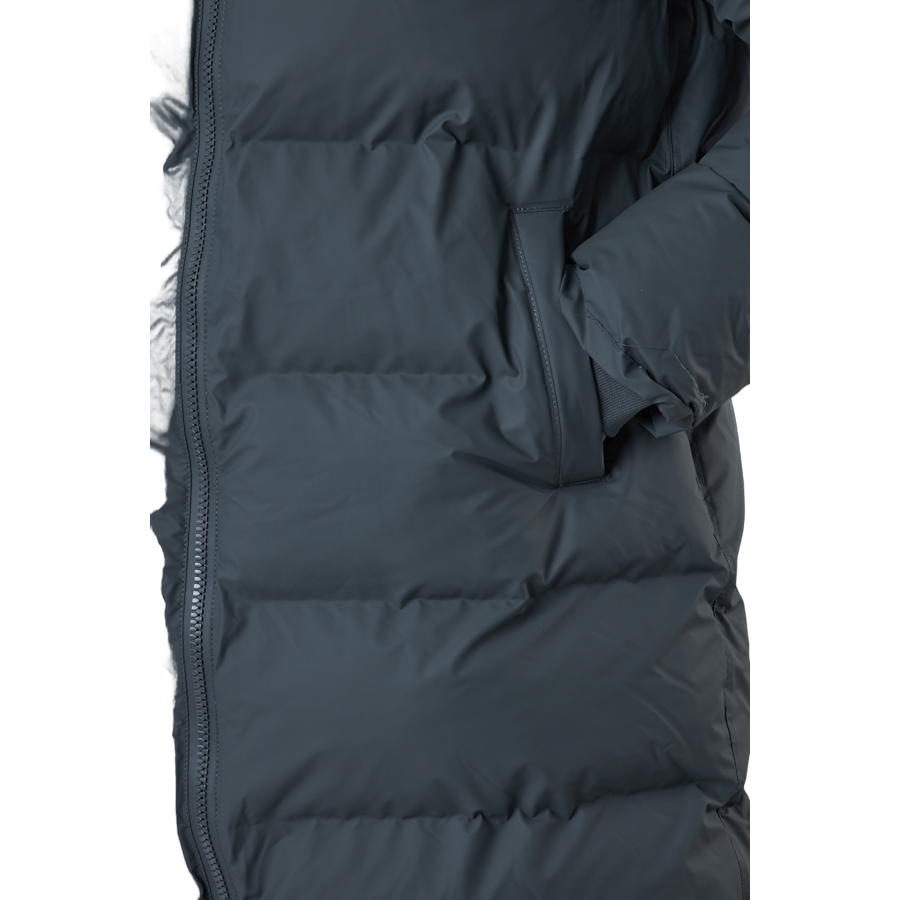Rains Long Puffer Jacket Slate