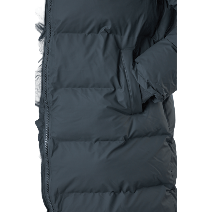 Rains Long Puffer Jacket Slate