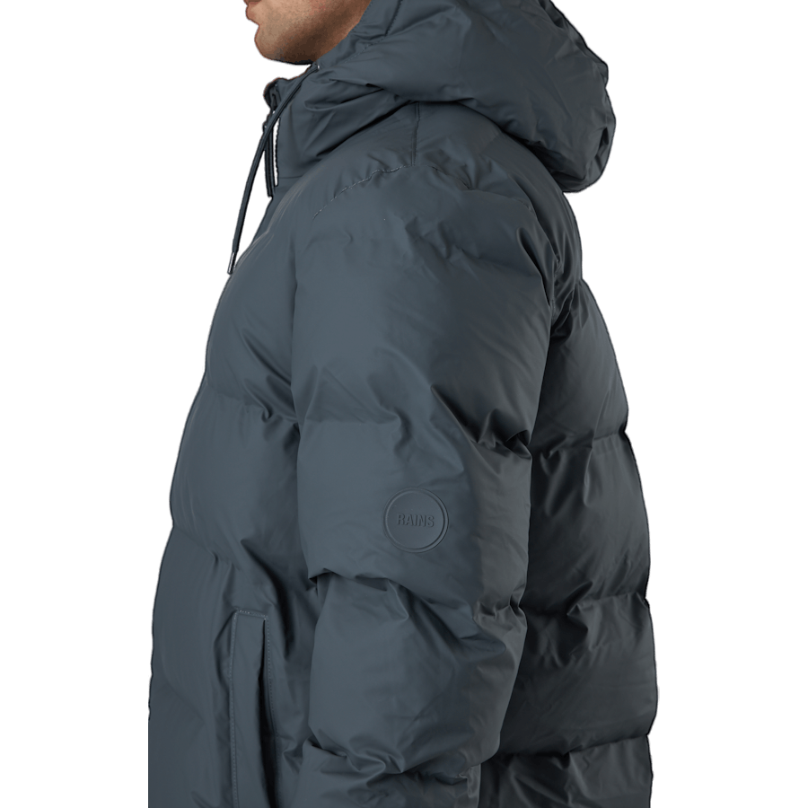 Rains Long Puffer Jacket Slate