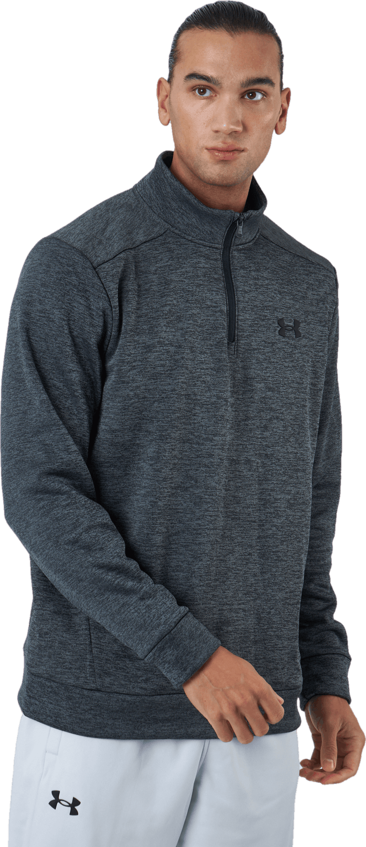 Ua Armour Fleece 1/4 Zip Pitch Gray