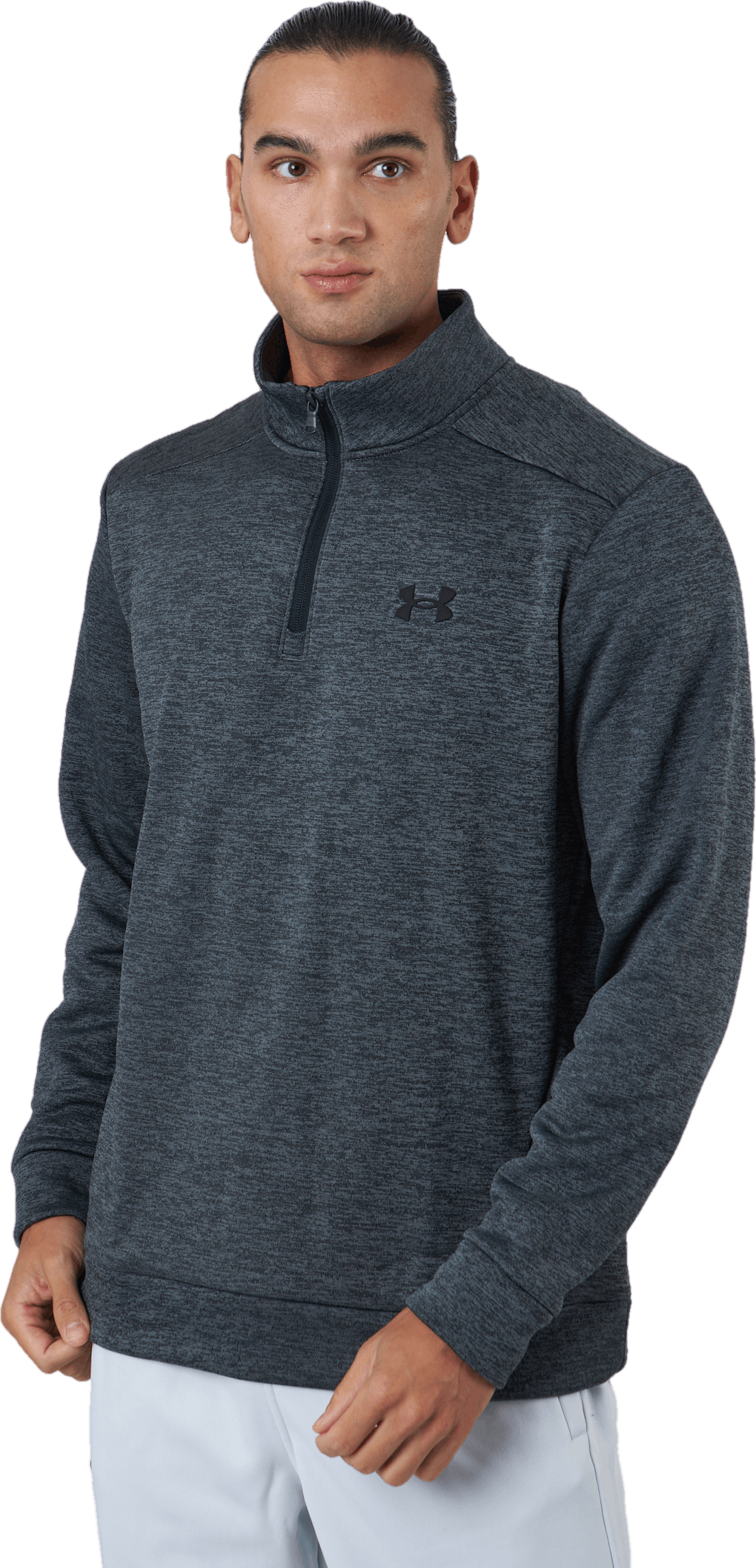 Ua Armour Fleece 1/4 Zip Pitch Gray