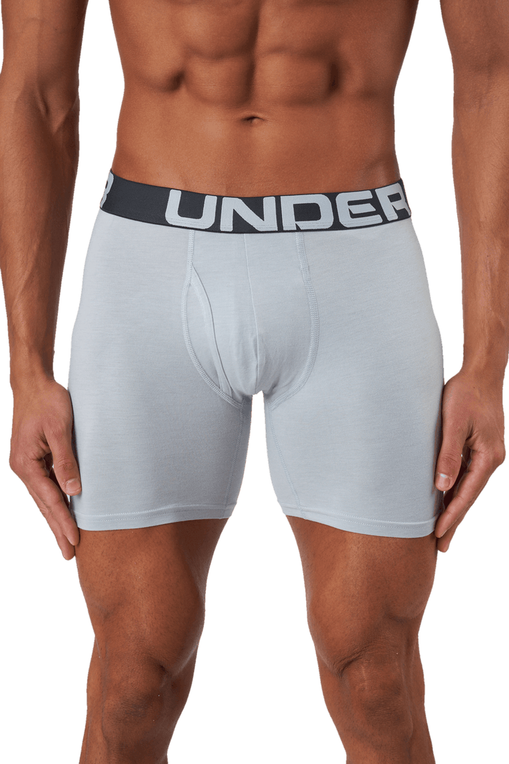Ua Charged Cotton 6in 3 Pack Royal
