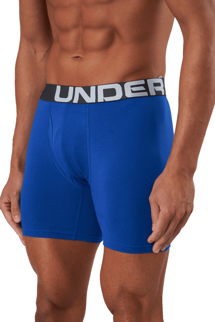Ua Charged Cotton 6in 3 Pack Royal