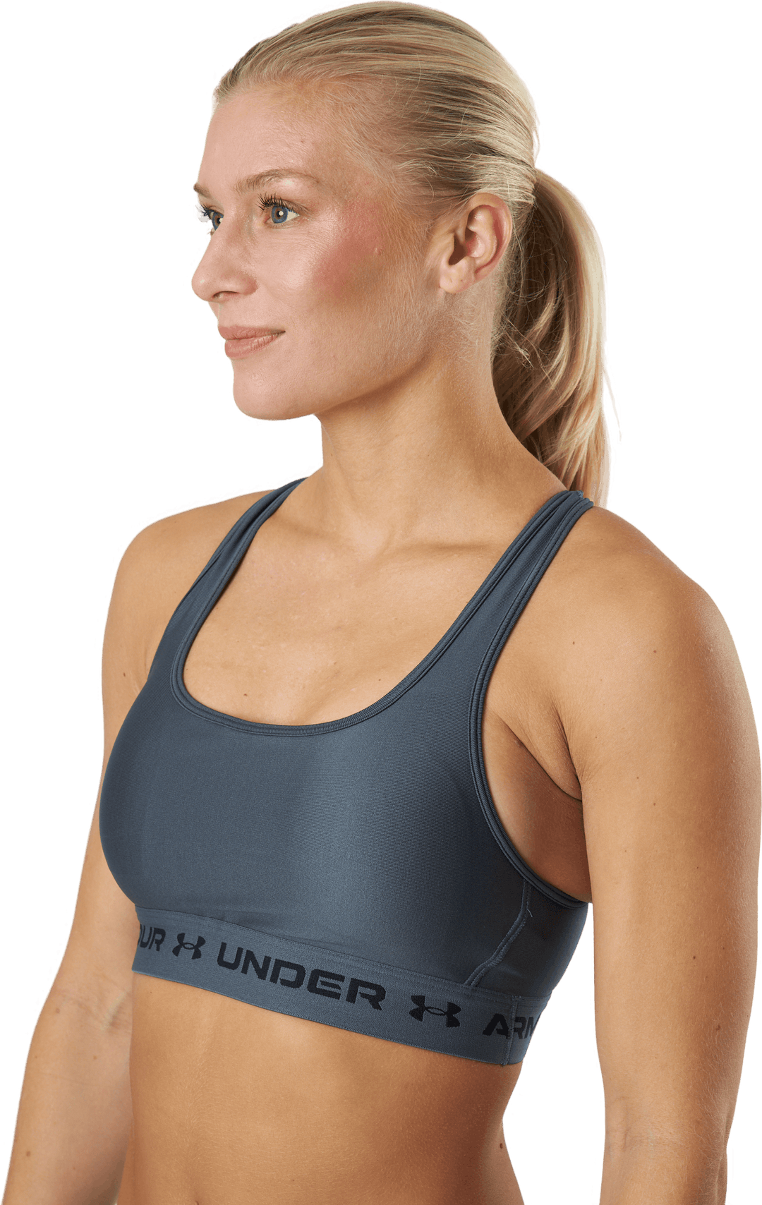 Ua Crossback Mid Bra Pitch Gray