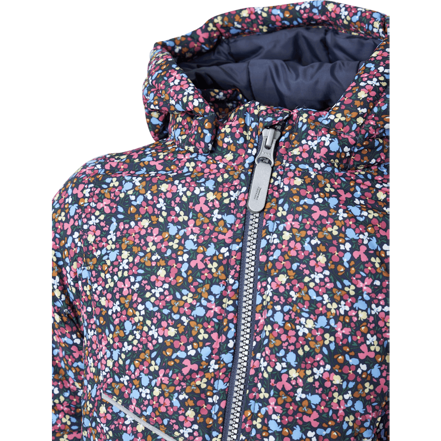 Nmfmaxi Jacket Petit Flower1 Odyssey Gray