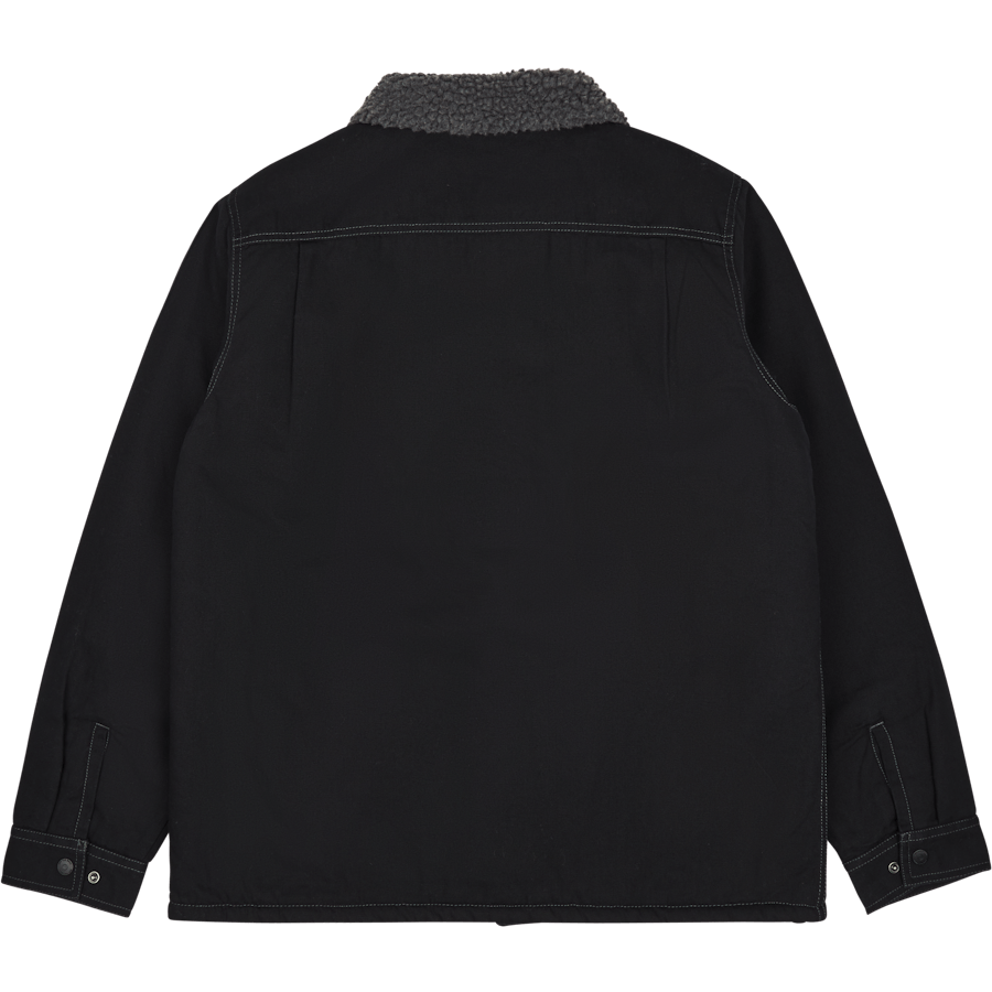 Mn Drill Chore Coat Sherpa Black/asphalt