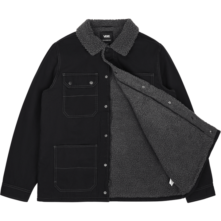 Mn Drill Chore Coat Sherpa Black/asphalt