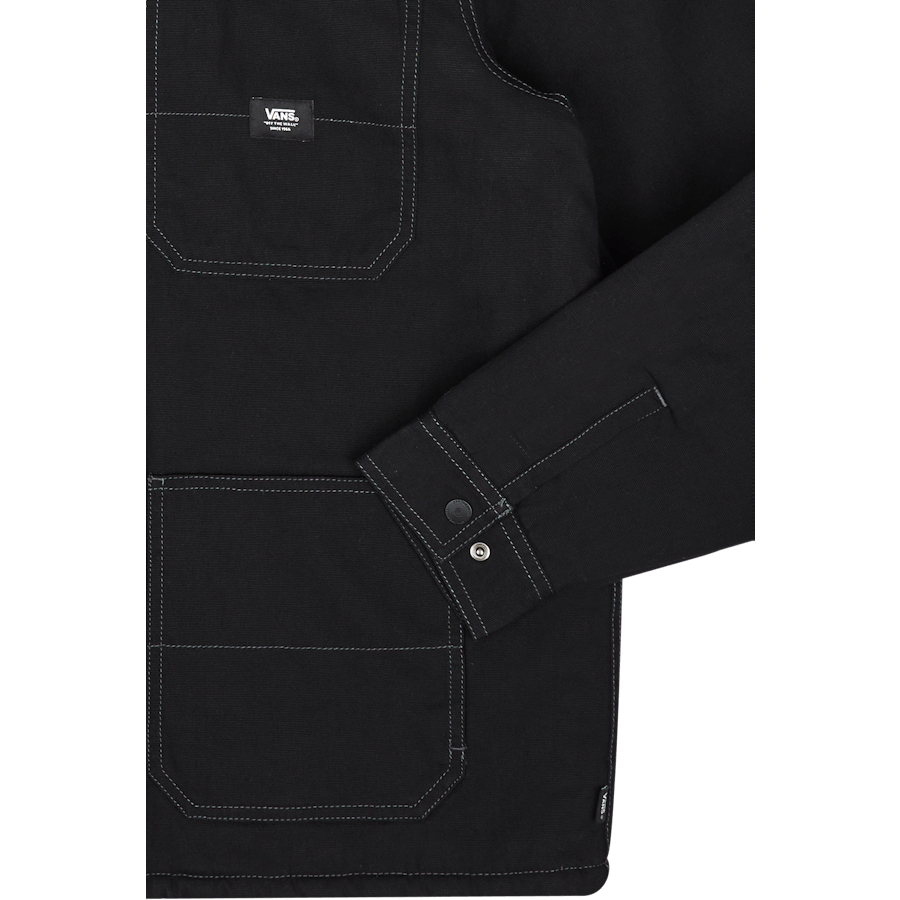 Mn Drill Chore Coat Sherpa Black/asphalt