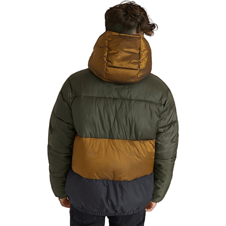 Puffer Colorblock Jacket Dark Olive/colorblock