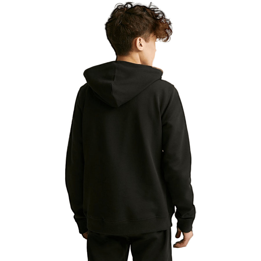 Tonal Aw Double Collar Hoodie Schwarz