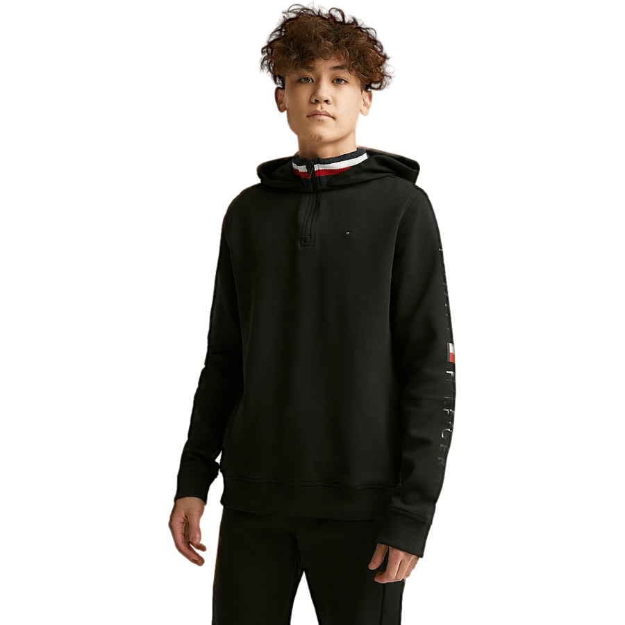 Tonal Aw Double Collar Hoodie Schwarz