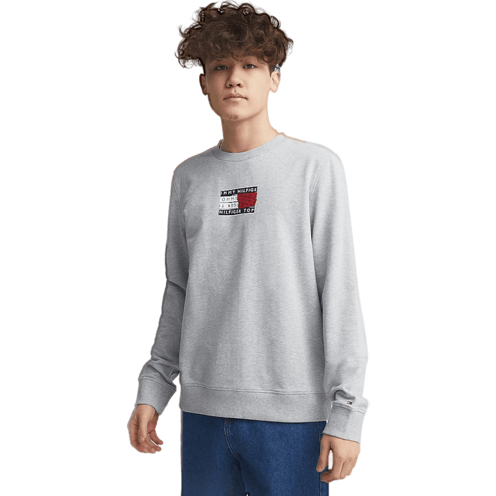 Tape Graphic Sweatshirt P01 - Light Grey Heather