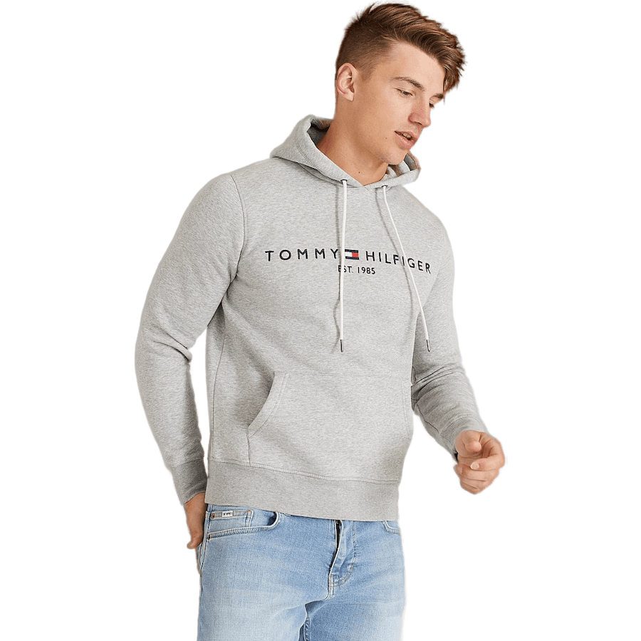 Tommy Logo Hoody Cloud Htr
