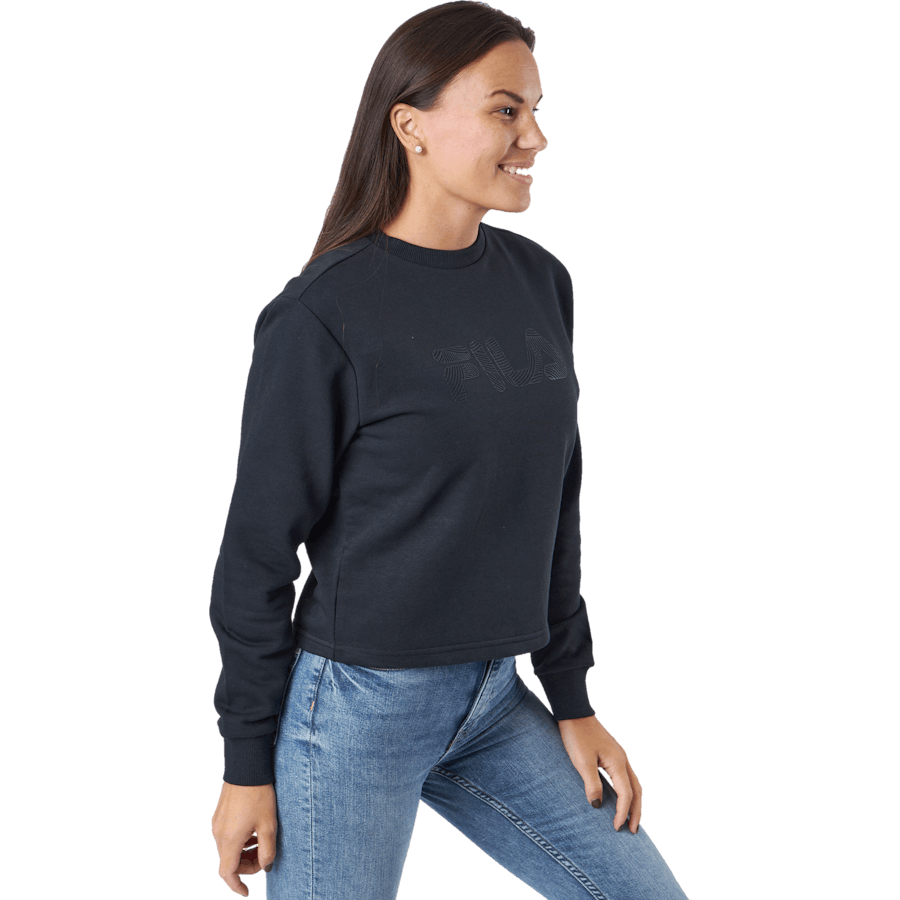Bevaix Cropped Crew Sweat 80001 - Moonless Night