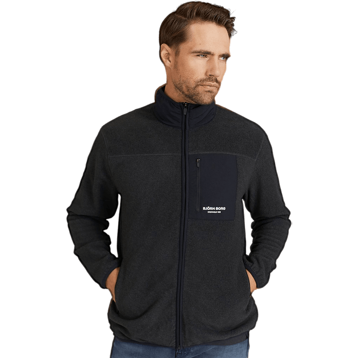 Sthlm Fleece Jacket Anthracite Melange