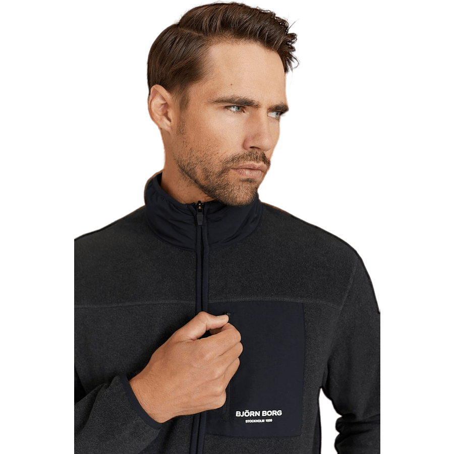 Sthlm Fleece Jacket Anthracite Melange