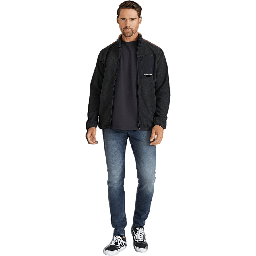 Sthlm Fleece Jacket Anthracite Melange