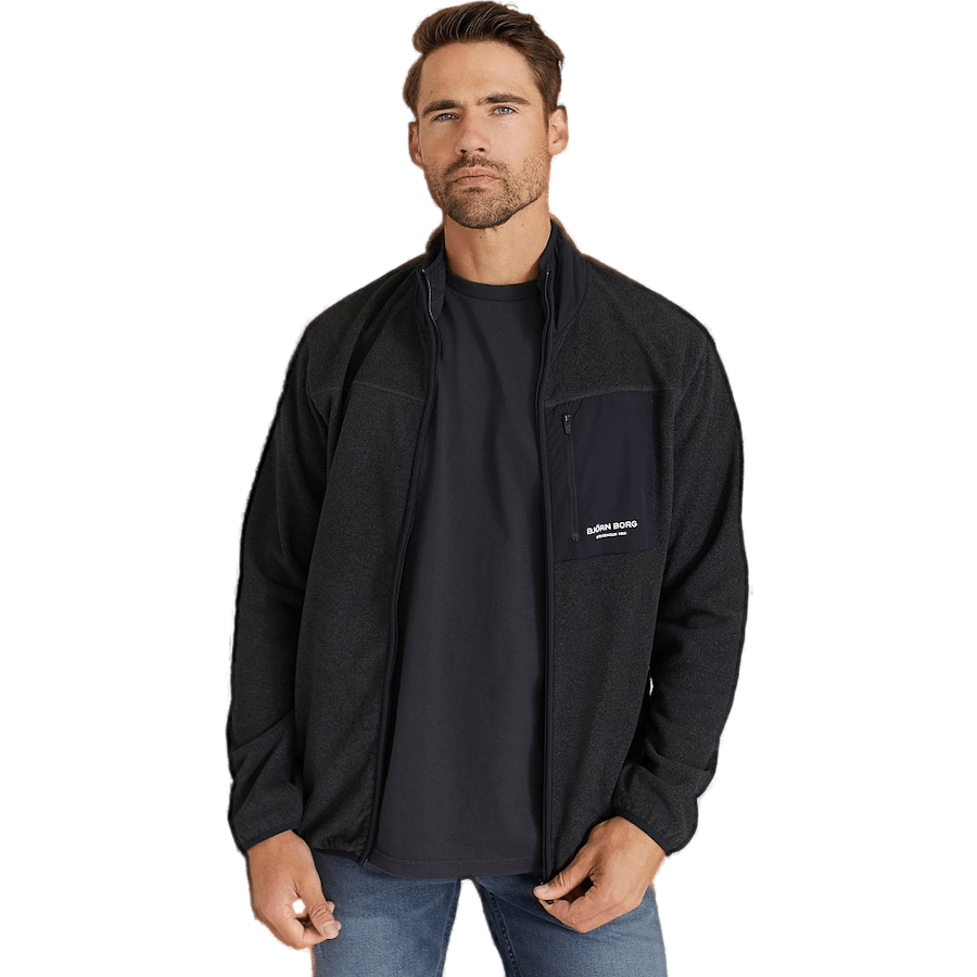Sthlm Fleece Jacket Anthracite Melange