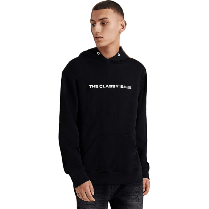 Felpa con cappuccio con logo nero