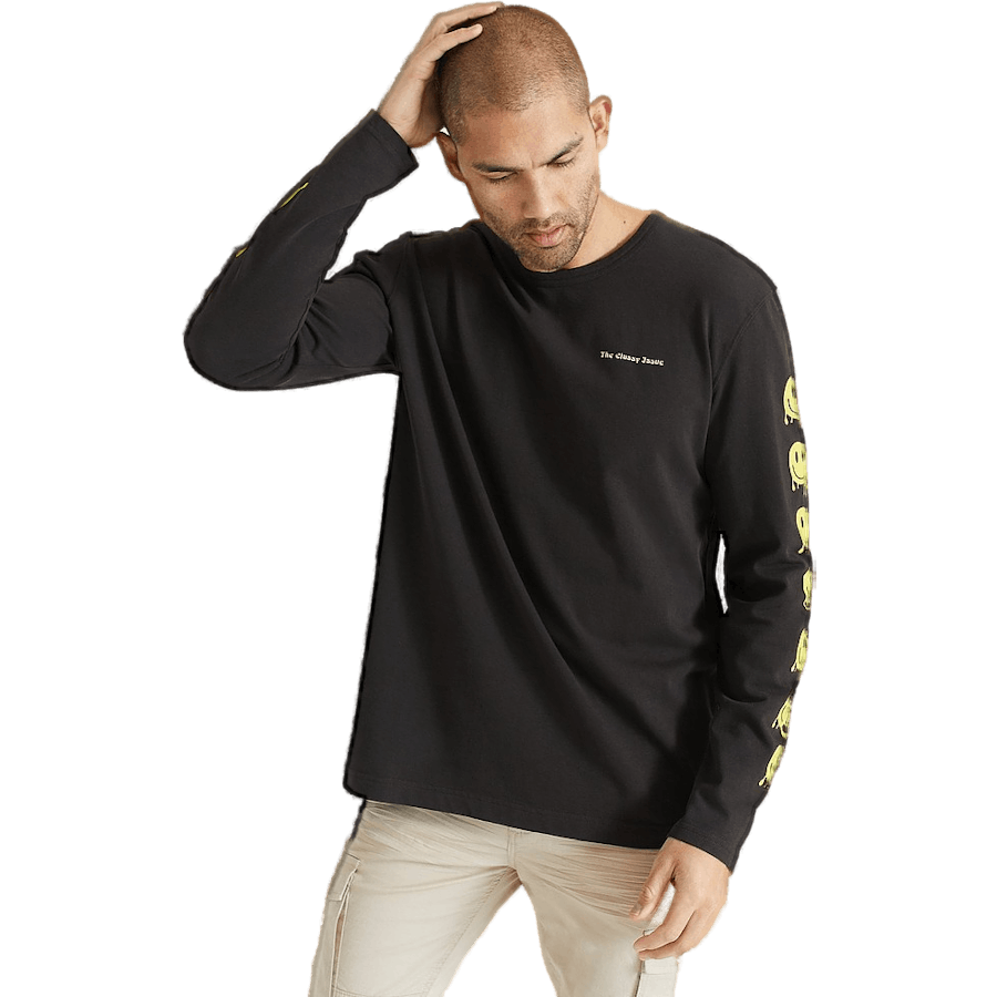 Smiley Sleeve Washed Black