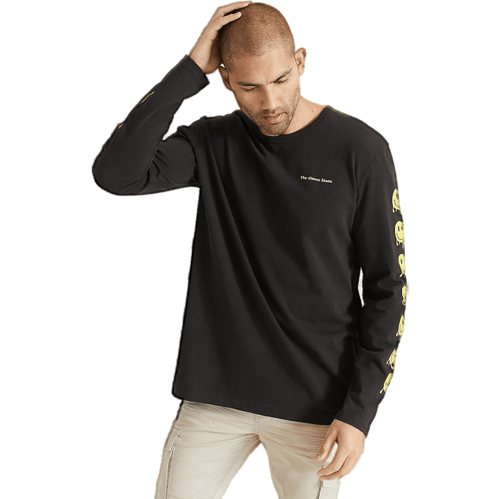 Smiley Sleeve Washed Black