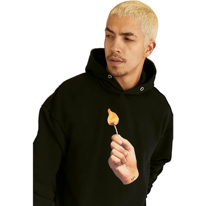 Felpa con cappuccio Torch Nero