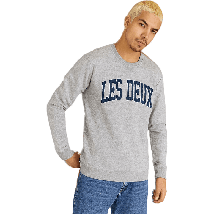 Kranich Sweatshirt Hellgrau Melange/China Blau