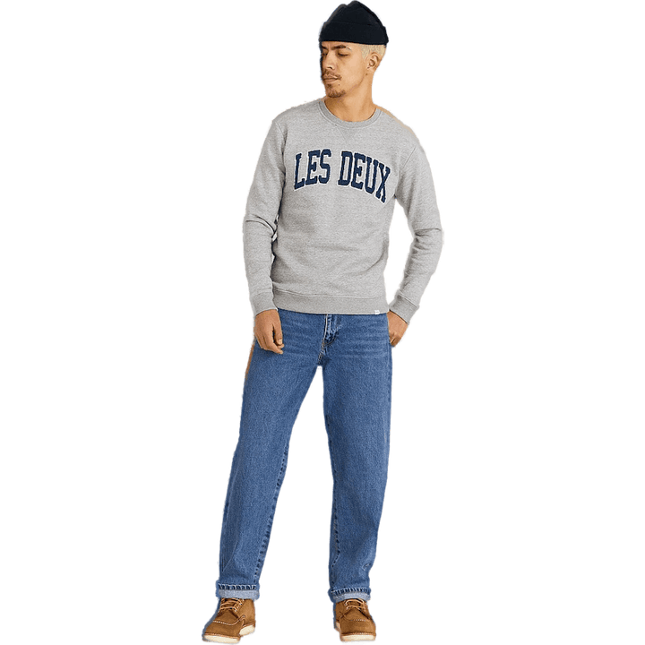 Kranich Sweatshirt Hellgrau Melange/China Blau