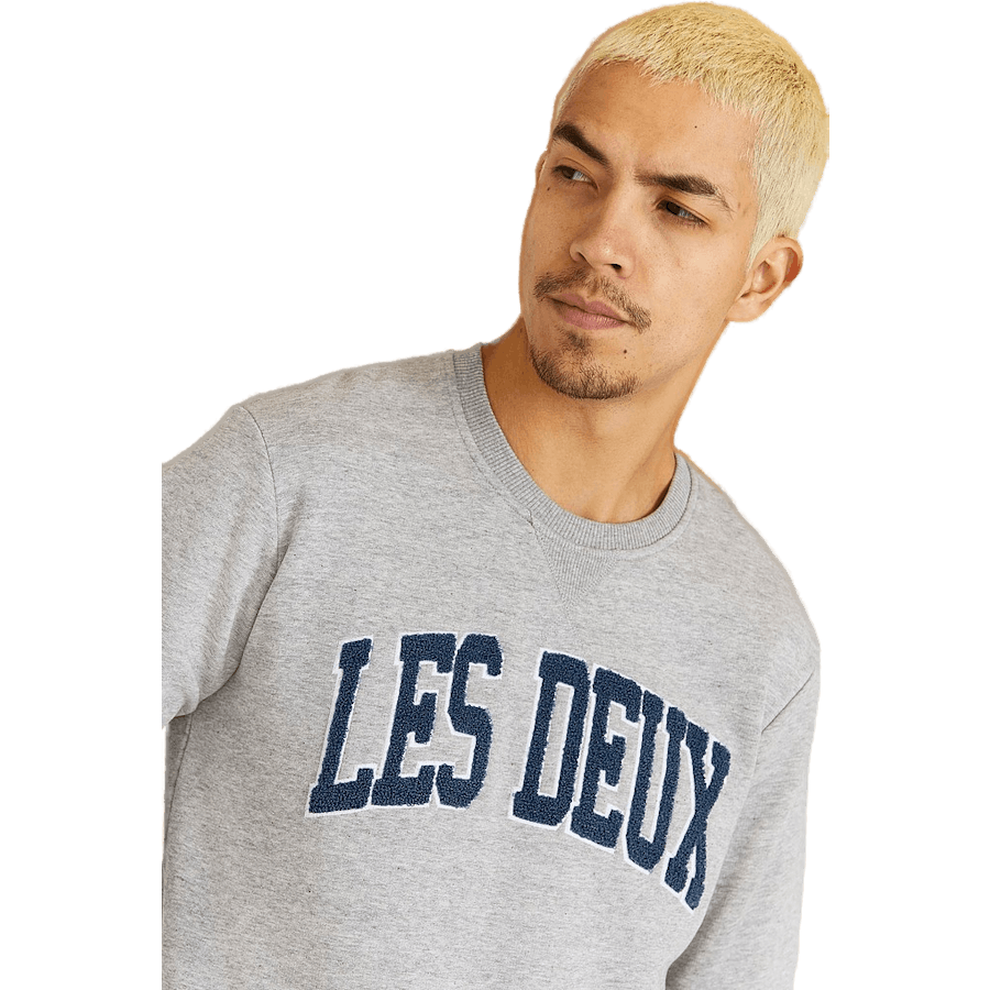 Kranich Sweatshirt Hellgrau Melange/China Blau