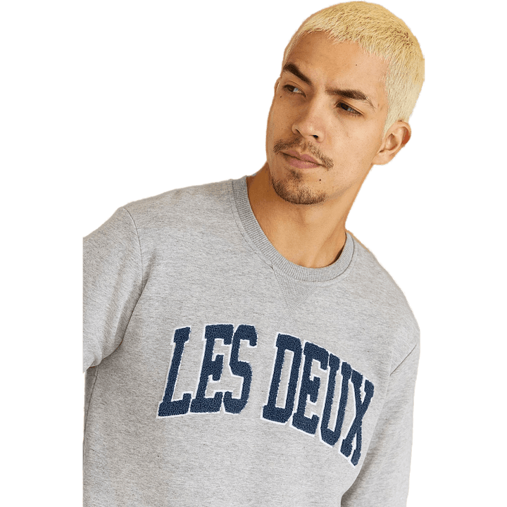 Kranich Sweatshirt Hellgrau Melange/China Blau
