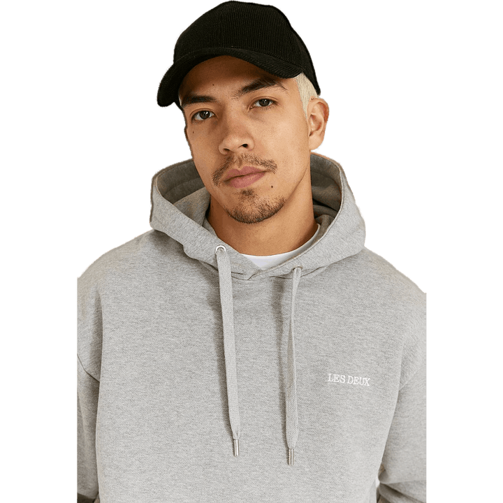 Diego Hoodie Grau Melange/Weiß