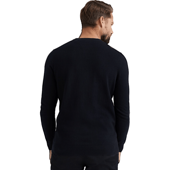 Lyle & Scott Cotton Merino V Neck Jumper Jet