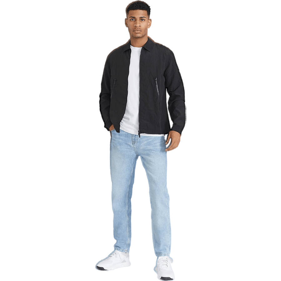 Dual Zip Overshirt Jet Black