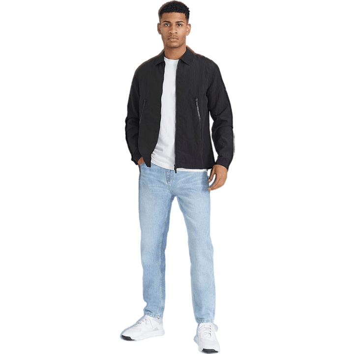 Dual Zip Overshirt Jet Black