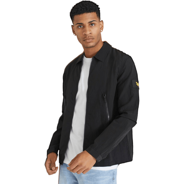 Dual Zip Overshirt Jet Black