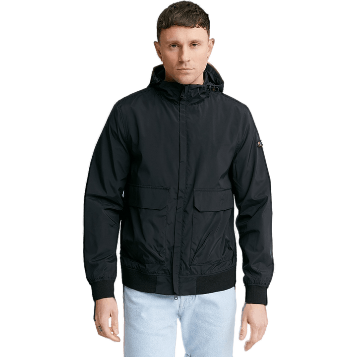 Zipped Jacket Hood Black