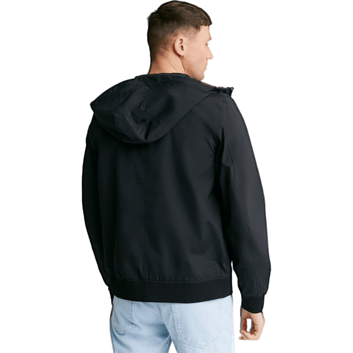 Zipped Jacket Hood Black