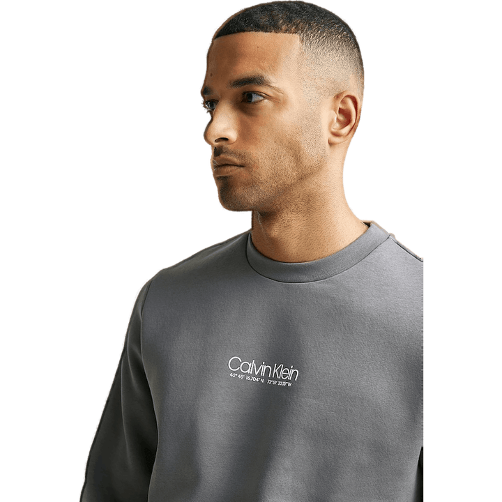 Logo Coordinates Sweatshirt Pewter