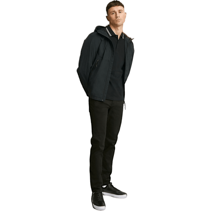 Crinkle Nylon  Blouson W. Hood Ck Black