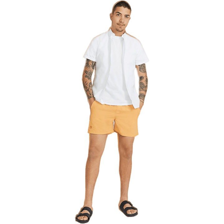Black Flamingo Swim Shorts Orange